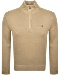 Ralph Lauren - Half Zip Knit Jumper - Lyst