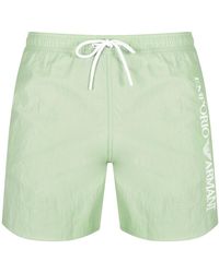 Armani - Emporio Logo Swim Shorts - Lyst