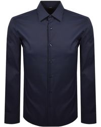 BOSS BUSINESS - Boss P Hank Kent Slim Fit Shirt Dark - Lyst