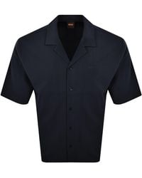 BOSS - Boss Waffle Oversized Shirt - Lyst