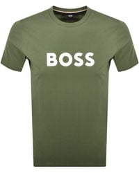 BOSS BUSINESS - Boss Beachwear Logo T Shirt Open - Lyst