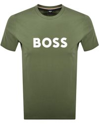 BOSS BUSINESS - Boss Beachwear Logo T Shirt Open - Lyst