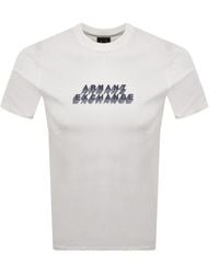 ARMANI EXCHANGE - Logo Print T Shirt - Lyst