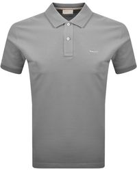 GANT - Contrast Pique Polo T Shirt Mid - Lyst