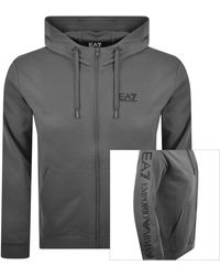 EA7 - Emporio Armani Logo Zip Hoodie - Lyst
