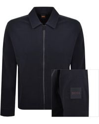 BOSS - Boss Ze Bend Full Zip Sweatshirt Dark - Lyst