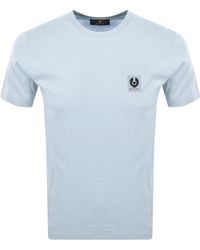 Belstaff - Short Sleeve Logo T Shirt Sky - Lyst