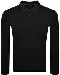 BOSS - Boss Plisy Long Sleeve Polo T Shirt - Lyst