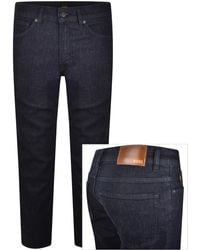 BOSS - Boss Maine Regular Fit Dark Wash Jeans - Lyst