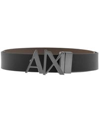 Armani Exchange - Reversible Belt Brown - Lyst