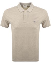 GANT - Regular Fit Shield Pique Polo T Shirt - Lyst
