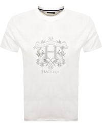Hackett - Heritage Rally Flag T Shirt Off - Lyst