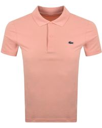 Lacoste - Core Essentials Polo Coral - Lyst