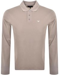 Armani - Emporio Long Sleeved Polo T Shirt - Lyst