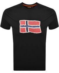 Napapijri - Flag Logo Short Sleeve T Shirt - Lyst