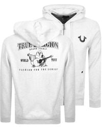 grey true religion hoodie