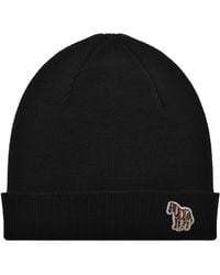 Paul Smith - Rib Zebra Wool Beanie Hat - Lyst