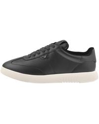 Armani - Emporio Leather Trainers - Lyst