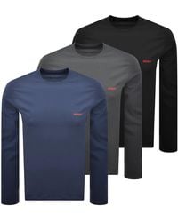 HUGO - 3 Pack Long Sleeve T Shirts - Lyst
