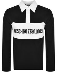 Moschino - Long Sleeve Polo T Shirt - Lyst
