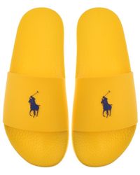 Ralph Lauren Logo Sliders - Yellow
