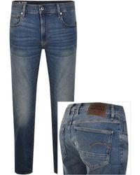 G-Star - G-Star Revend Skinny Jeans Mid Wash - Lyst
