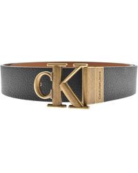 Calvin Klein Mono Hardware Belt in Black for Men | Lyst