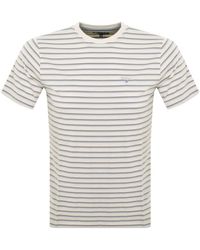 Barbour - Ponte Stripe T Shirt Off - Lyst