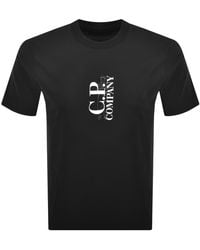 C.P. Company - Cp Company Vertical Logo T Shirt - Lyst