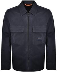 BOSS - Boss Lovel Full Zip Overshirt - Lyst