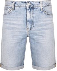 Calvin Klein - Jeans Light Wash Denim Shorts - Lyst
