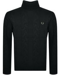 Fred Perry - Roll Neck Knit Jumper - Lyst