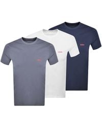 HUGO - 3 Pack Crew Neck T Shirts - Lyst