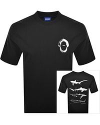 HUGO - Marine Artwork T Shirt - Lyst