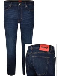 HUGO - 634 Tapered Fit Jeans Dark Wash - Lyst