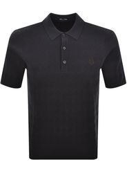 Fred Perry - Pointelle Knit Polo T Shirt - Lyst