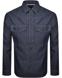 Replay - Denim Look Long Sleeved Shirt - Lyst