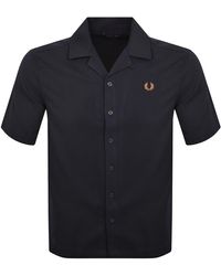 Fred Perry - Pique Textured Collar Shirt - Lyst
