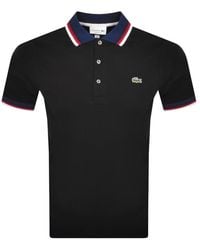 Lacoste - Stripe Collar Polo T Shirt - Lyst