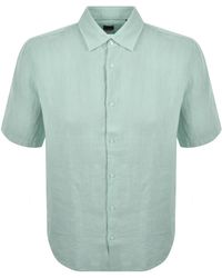 BOSS - Boss Rash 2 Short Sleeved Linen Shirt - Lyst