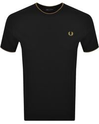 Fred Perry - Tipped Pique T Shirt - Lyst