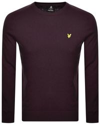 lyle and scott purple jumper