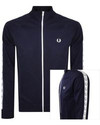 Fred Perry Glitch Tartan Track Jacket in Black for Men | Lyst UK