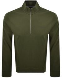 Hackett - Half Zip Pique Sweatshirt - Lyst