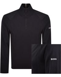 BOSS - Boss Goc Rank Quarter Zip Knit Jumper - Lyst