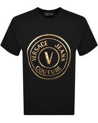 Versace Jeans Couture - Couture V Emblem Foil T Shirt - Lyst