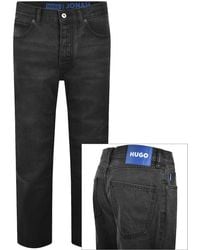 HUGO - Straight Fit Jonah Dark Jeans - Lyst