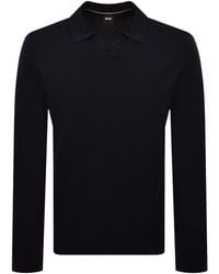 BOSS BUSINESS - Boss Lomarino Knit Polo Dark - Lyst