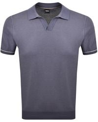 BOSS BUSINESS - Boss Knit Polo Jumper - Lyst