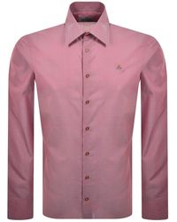 Vivienne Westwood Orb-Embellished Long-Sleeved Shirt in Pink for